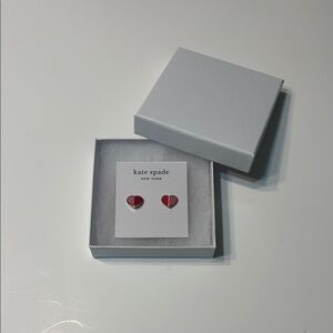 Kate Spade Red Heart Stud Earrings